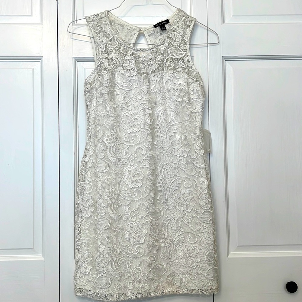New As U Wish White Lace dress